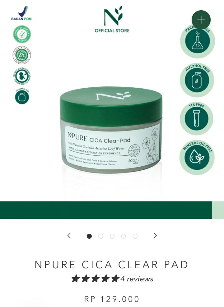 N'PURE CICA Clear Pad Review - Jendela Mama